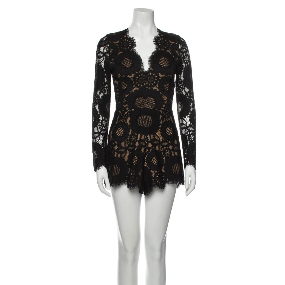Alexis Black Lace Romper